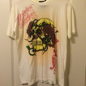 Christian Audigier "Skull & Roses" Men's T-Shirt